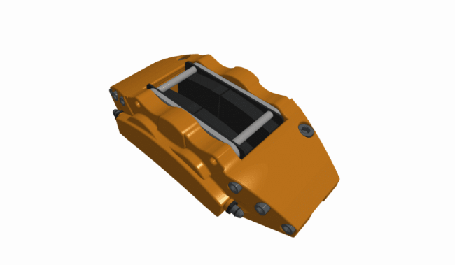 Automotive CNC machined brake caliper assembly