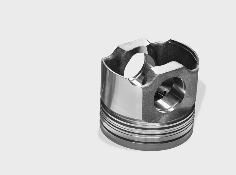 Finished coated piston for high-performance engine